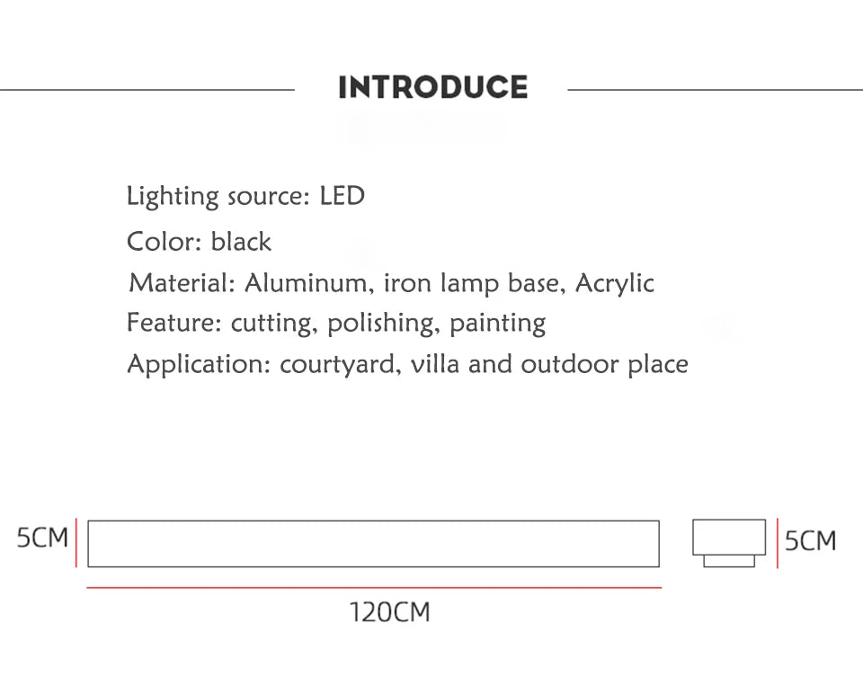 Modern Waterproof LED Outdoor Wall Light – IP65