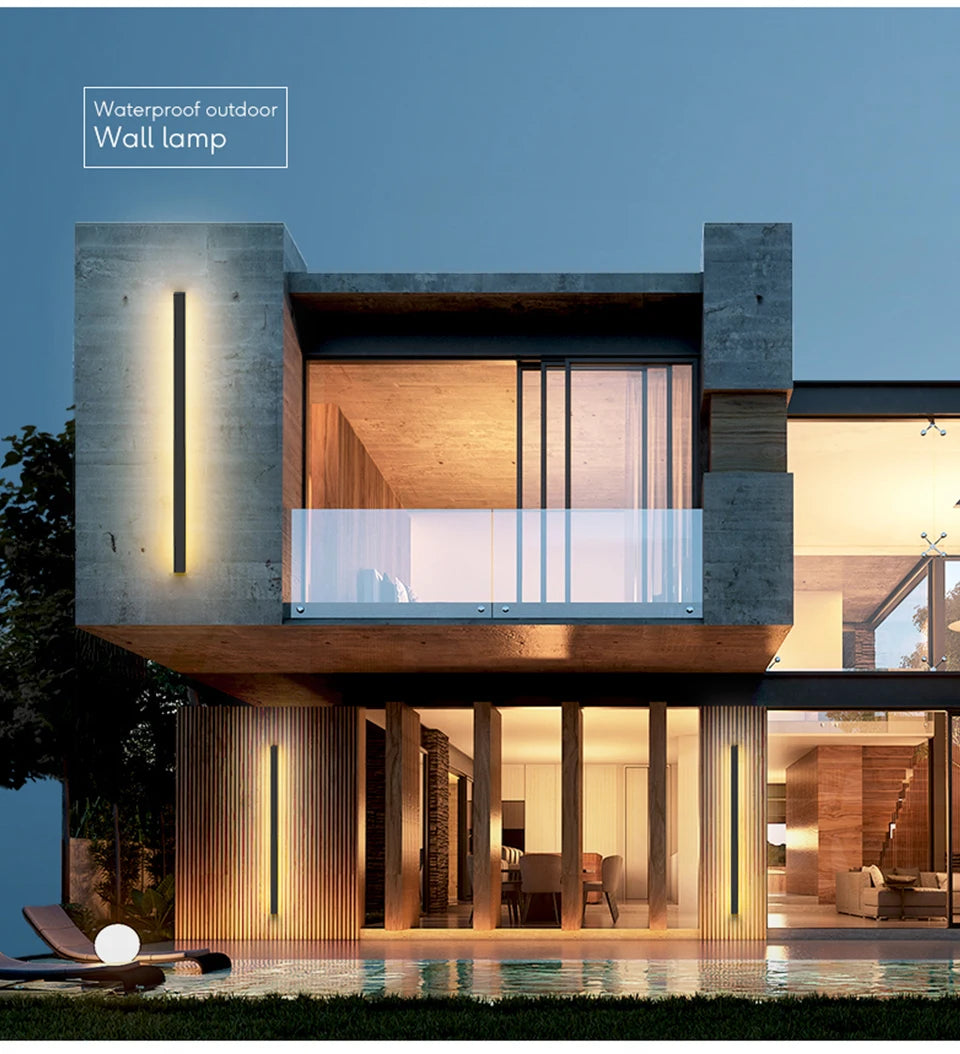 Modern Waterproof LED Outdoor Wall Light – IP65