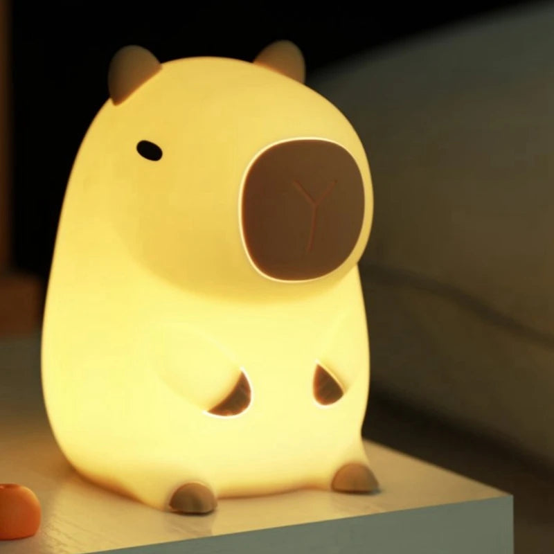 Cute Capybara Cartoon Night Light