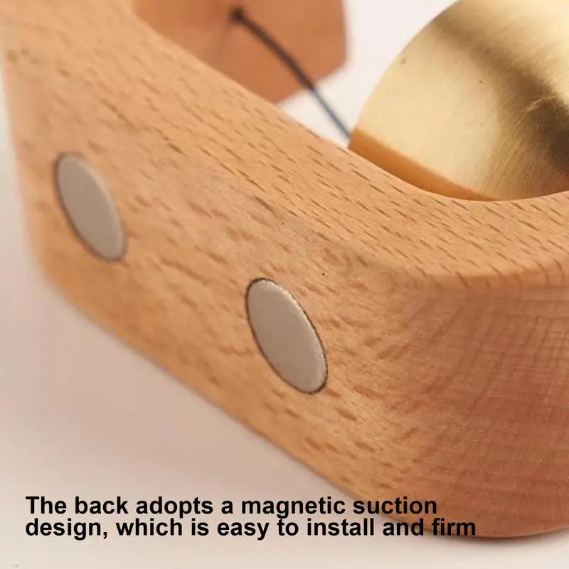 Magnetic Wooden Doorbell Chime – Wireless Aesthetic Wind Bell for Home & Shops