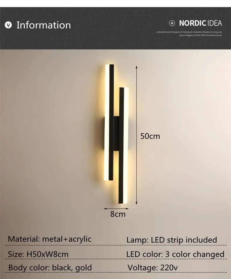 LuxeLine Modern Wall Lamp