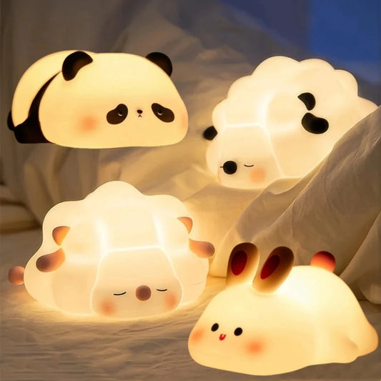 Cute Sheep & Rabbit Silicone Night Light