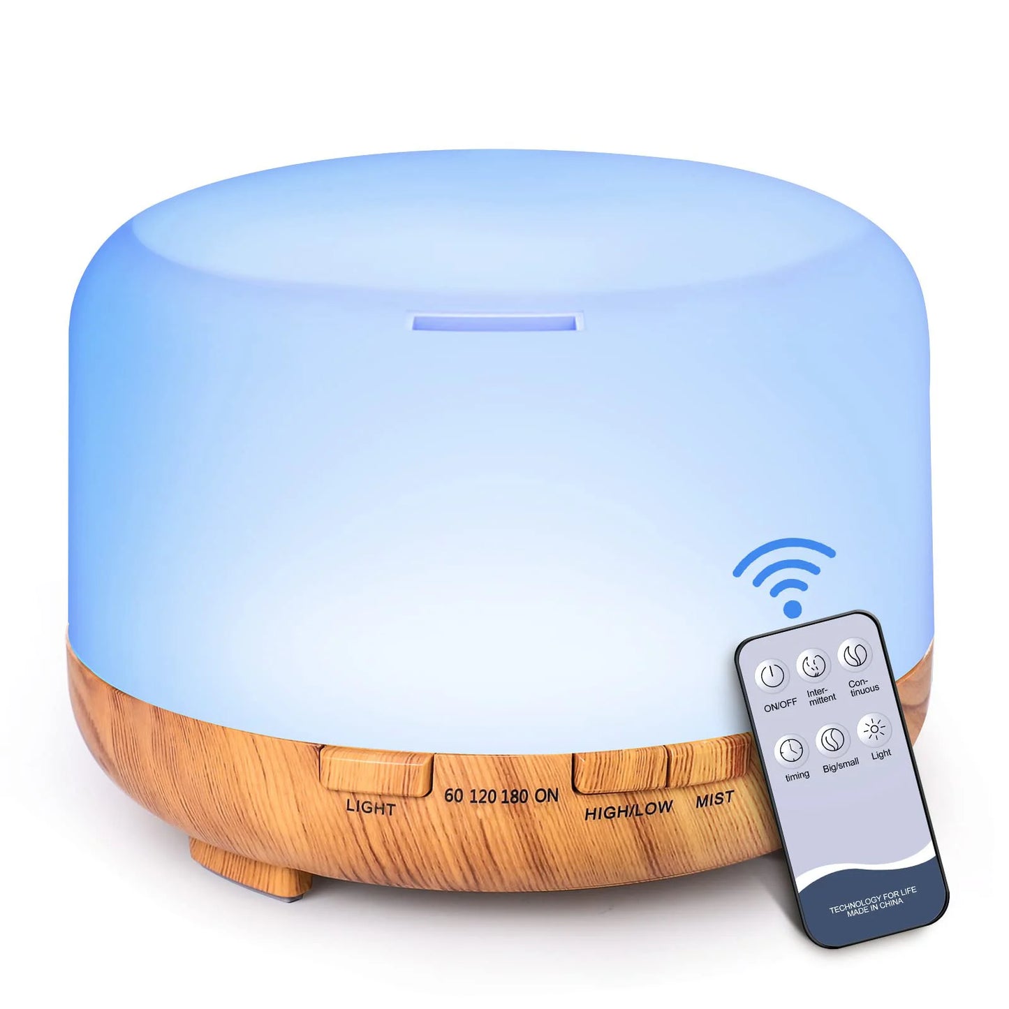 500ML Ultrasonic Aroma Diffuser with Remote & LED Light