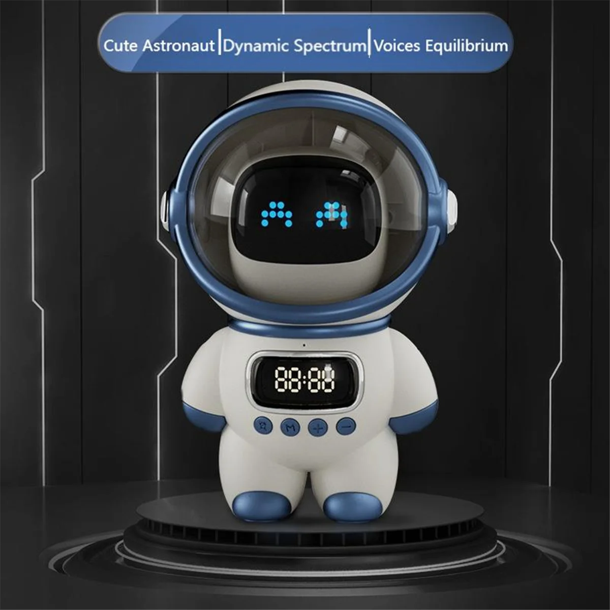Smart AI Robot Bluetooth Speaker with Alarm Clock & FM Radio