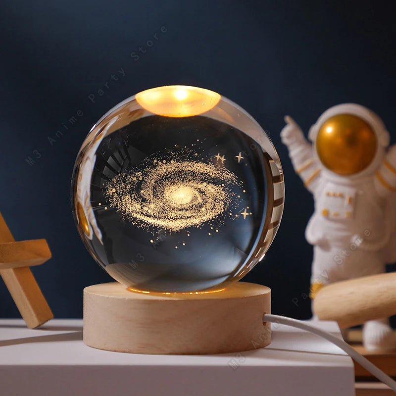 Mini Galaxy 3D Crystal Ball Night Light