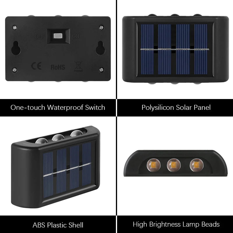 SolarEdge Wall Light - Dual Glow Waterproof LED