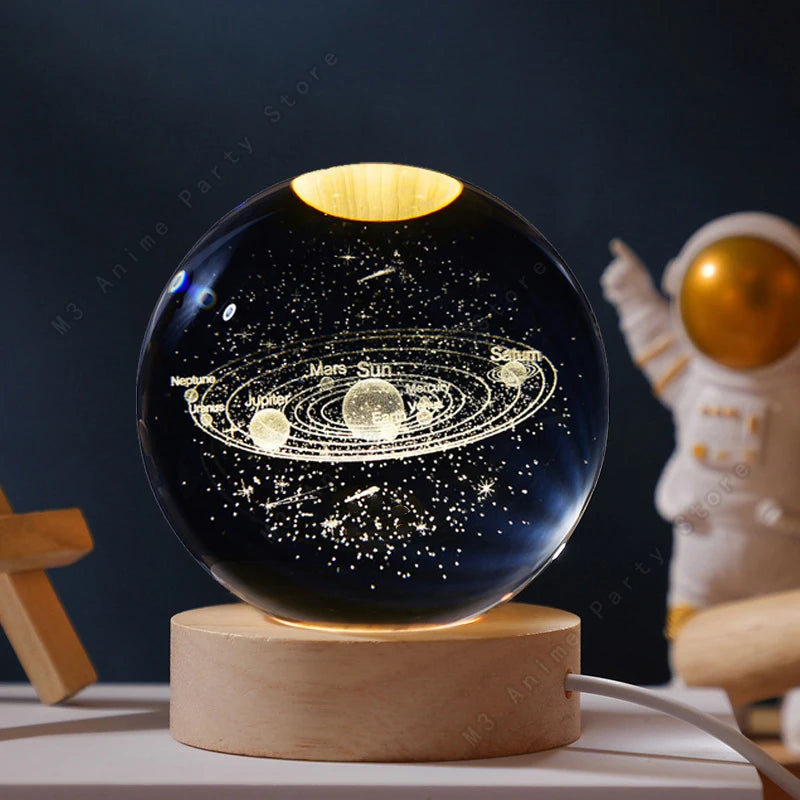 Mini Galaxy 3D Crystal Ball Night Light