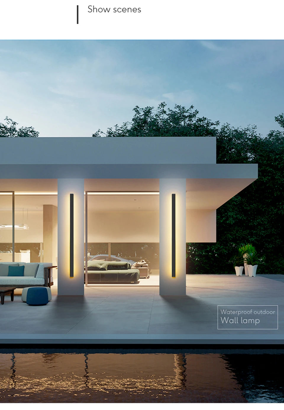 Modern Waterproof LED Outdoor Wall Light – IP65