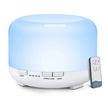 500ML Ultrasonic Aroma Diffuser with Remote & LED Light