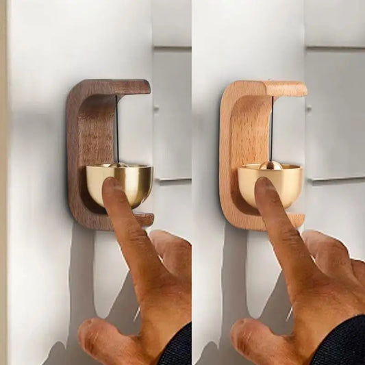 Magnetic Wooden Doorbell Chime – Wireless Aesthetic Wind Bell for Home & Shops