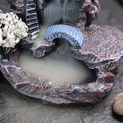 Backflow Incense Holder Waterfall Burner – Resin Aromatherapy Home Decor with Incense Cones