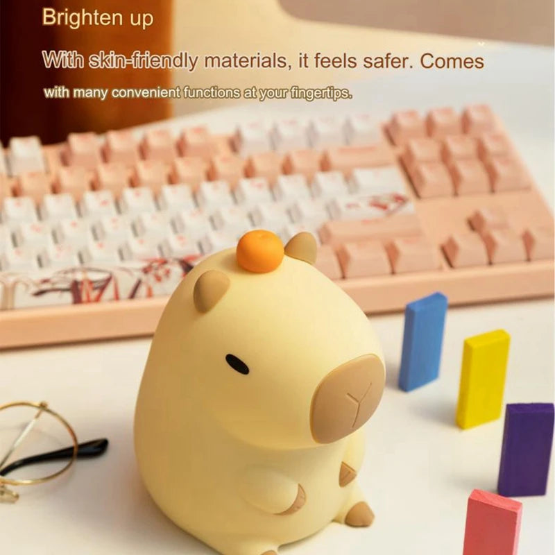 Cute Capybara Cartoon Night Light