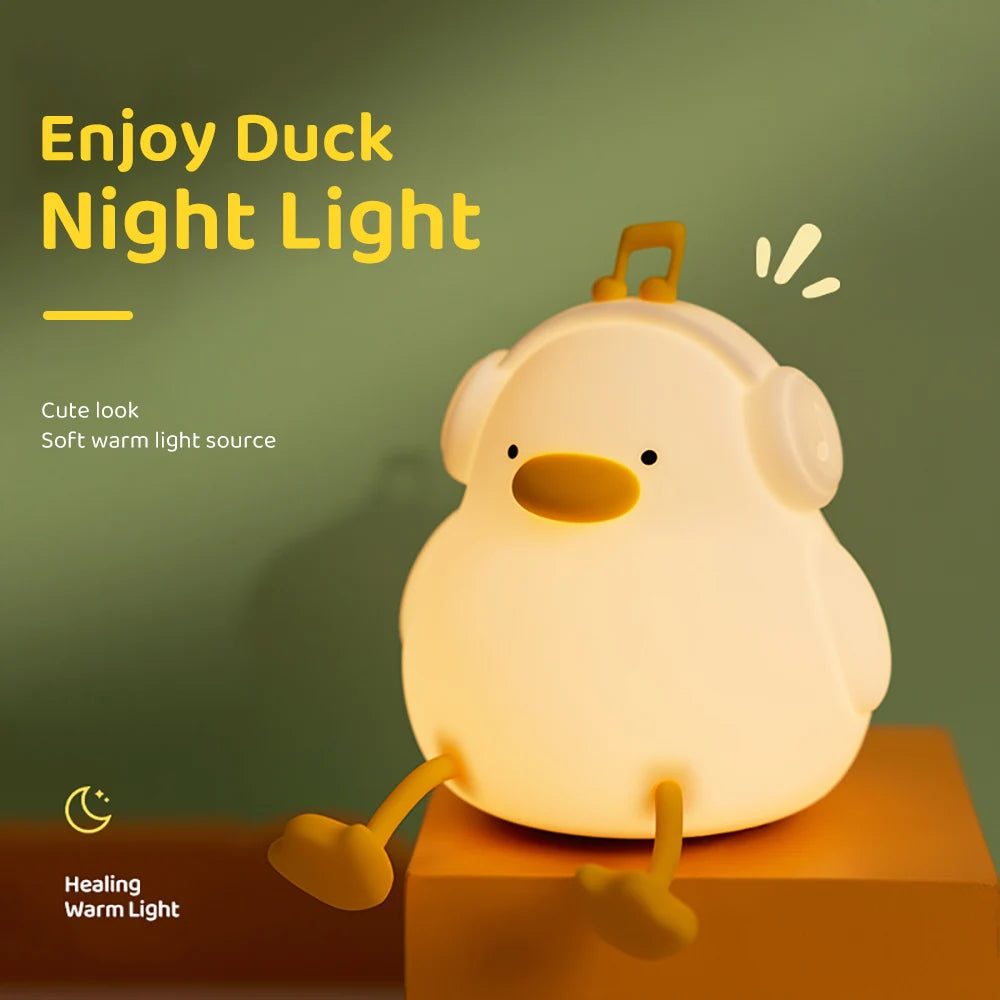 Cute Duck Silicone Night Light