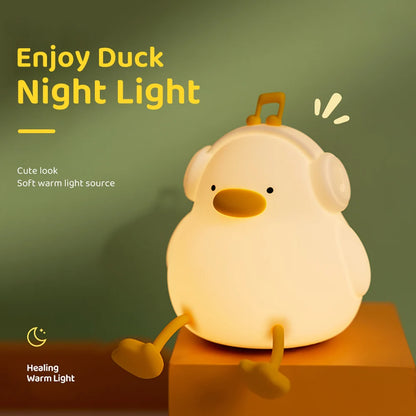 Cute Duck Silicone Night Light