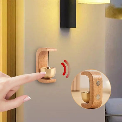 Magnetic Wooden Doorbell Chime – Wireless Aesthetic Wind Bell for Home & Shops