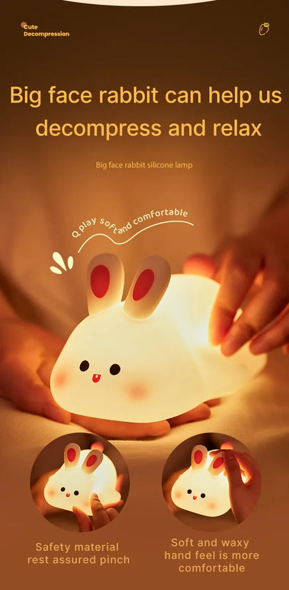 Cute Sheep & Rabbit Silicone Night Light