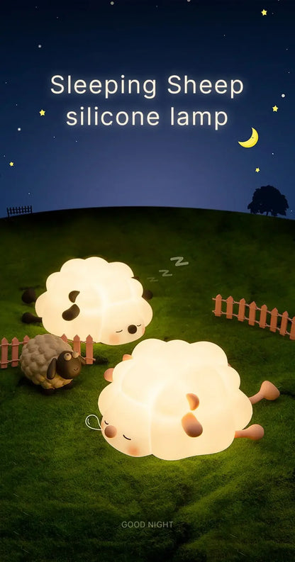 Cute Sheep & Rabbit Silicone Night Light