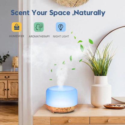 500ML Ultrasonic Aroma Diffuser with Remote & LED Light