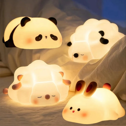 Cute Sheep & Rabbit Silicone Night Light