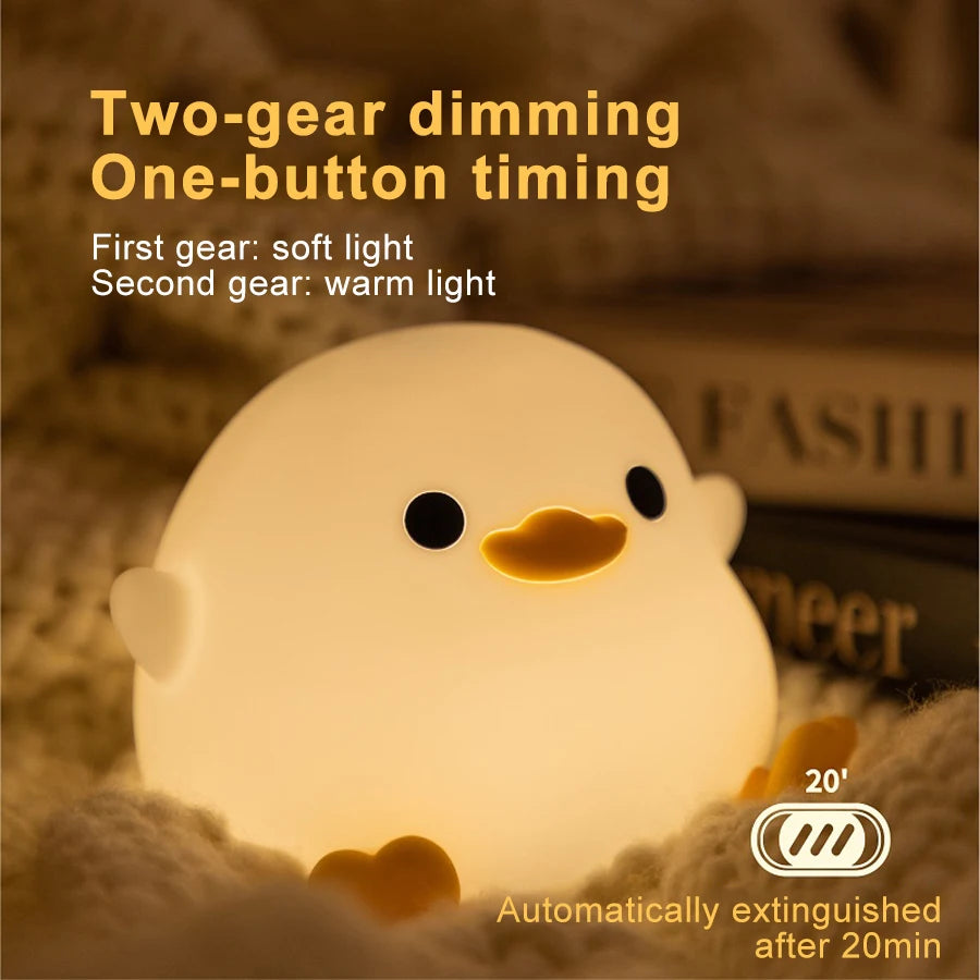 Cute Duck Silicone Night Light