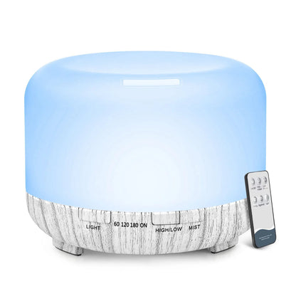 500ML Ultrasonic Aroma Diffuser with Remote & LED Light