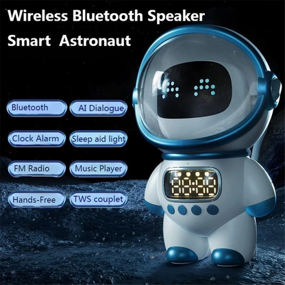 Smart AI Robot Bluetooth Speaker with Alarm Clock & FM Radio