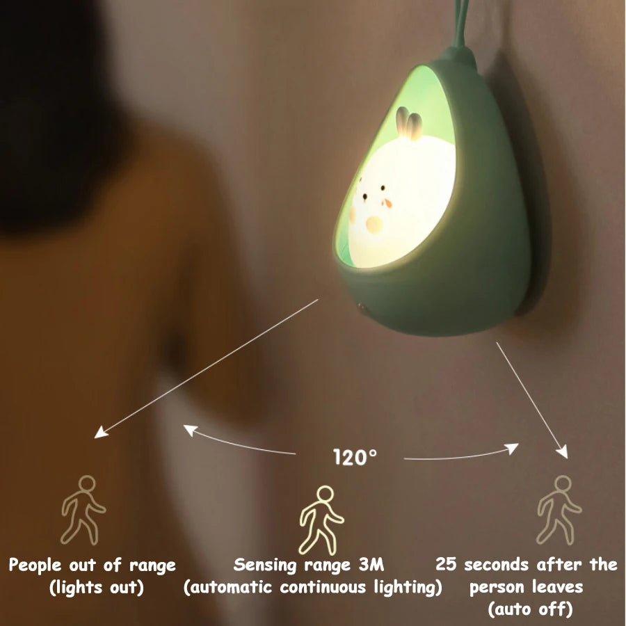 Cute Animal Motion Sensor Night Light