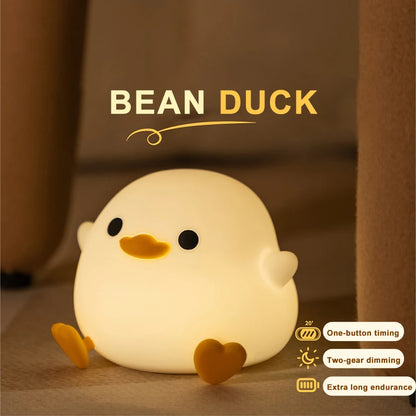 Cute Duck Silicone Night Light