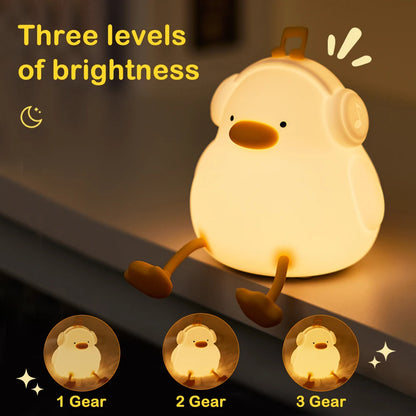 Cute Duck Silicone Night Light