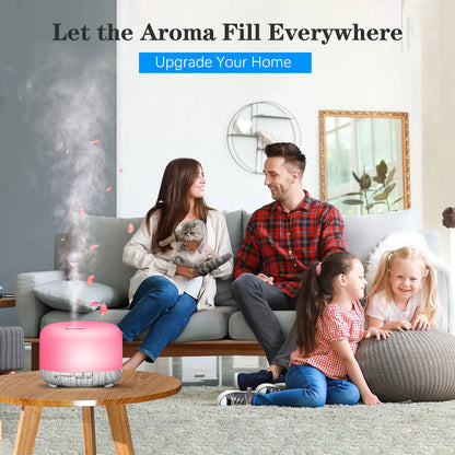 500ML Ultrasonic Aroma Diffuser with Remote & LED Light